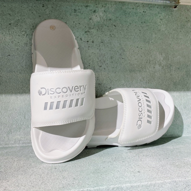 Dép Discovery - Trắng Phối Xám
