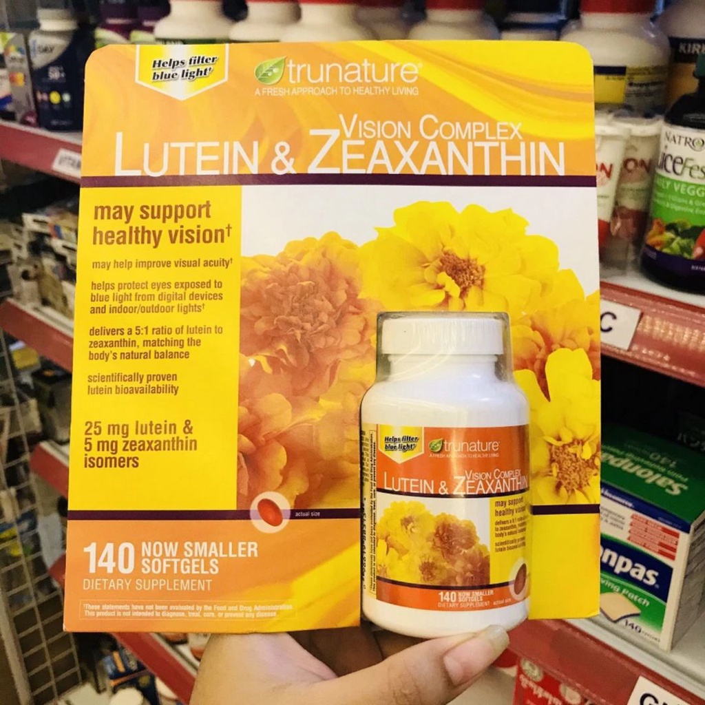 Thực phẩm chức năng viên uống bổ mắt Trunature Vision Complex Lutein & Zeaxanthin USA 140 viên