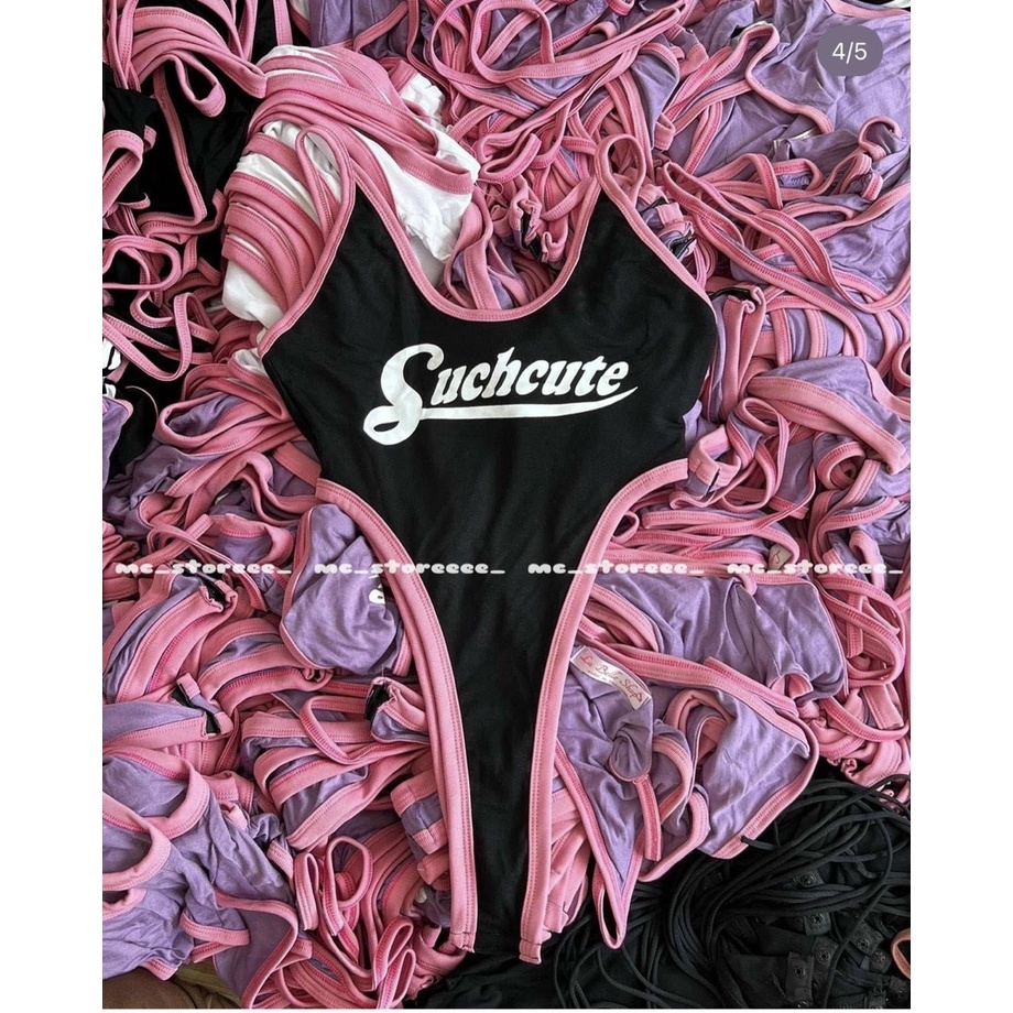 Áo thun kiểu bodysuit 2 dây viền màu chữ trước hot hit sexy đi biển đi chơi chất mát