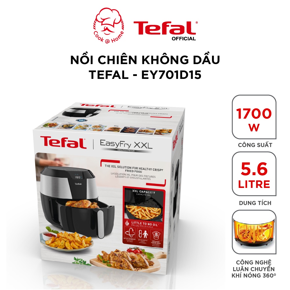 Nồi chiên không dầu Tefal EY701D15 - 5.6L, 1700W - Bảo hành 2 năm