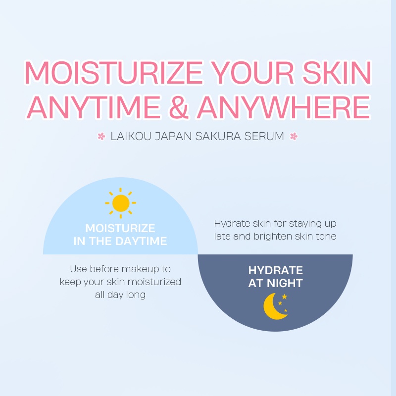 Set 20 serum LAIKOU chiết xuất hoa anh đào làm sáng tông màu da 1ml