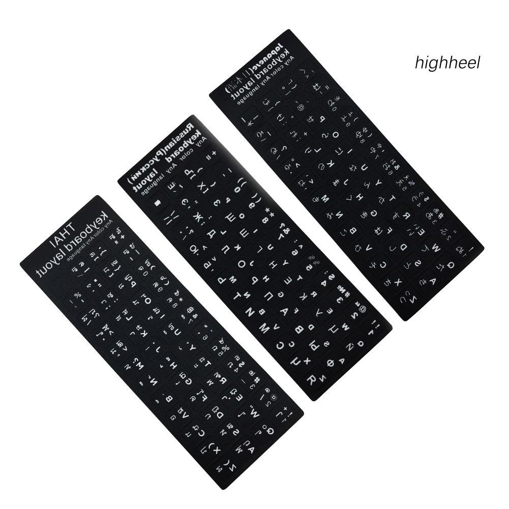 Nhãn dán bàn phím máy tính chữ tiếng Anh/Nhật/Nga/Thái tùy chọn | BigBuy360 - bigbuy360.vn