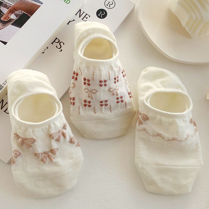 Tất nữ cố ngắn, tất lười dành cho nữ họa tiết xinh đẹp tuyệt  - T14