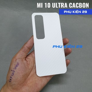 [Xiaomi Mi 10/ 10 Pro/ 10 Youth/ 10 Ultra] Dán lưng 3D chống xước vân Cacbon - Carbon