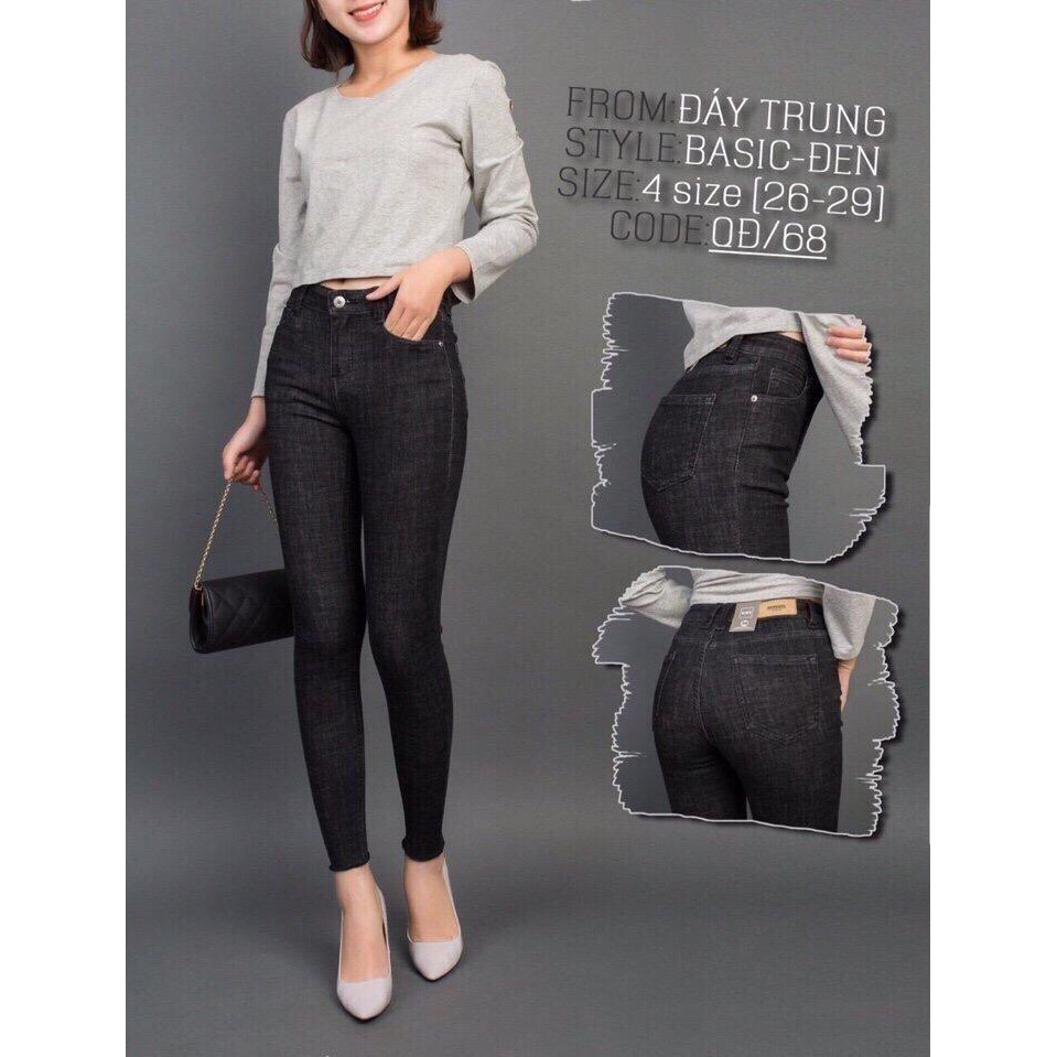 Quần jean nữ co giãn thời trang (có size cho khách trên 80kg) - MonShopJean - QJ003