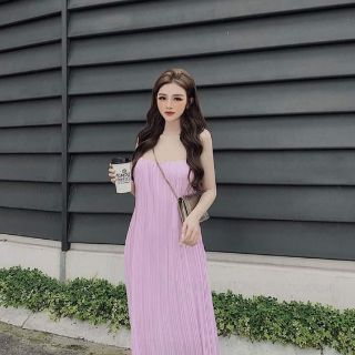Váy 2 dây dài dập ly xinh lung linh