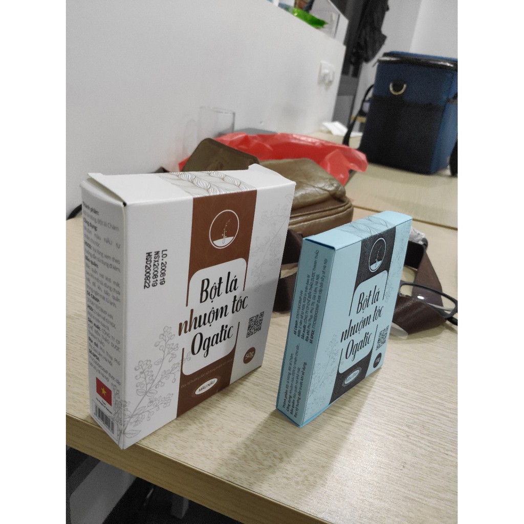 [CHÍNH HÃNG OGATIC] Hộp 15gr. Bột Lá Nhuộm Tóc OGATIC (Màu Đen) - Nhuộm tóc toàn toàn từ thiên nhiên | BigBuy360 - bigbuy360.vn