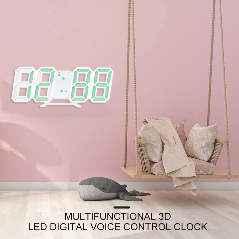 Đồng Hồ Báo Thức Điện Tử 3d Có Đèn Led