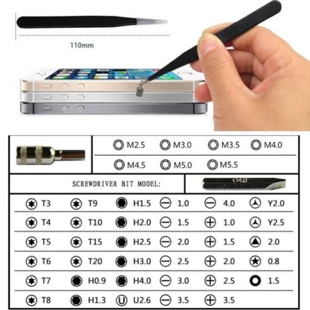 Bộ Tua Vít Đa Năng , 45 IN 1 Chuyên Sửa Điện Thoại, Iphone, Thiết Bị Điện Tử