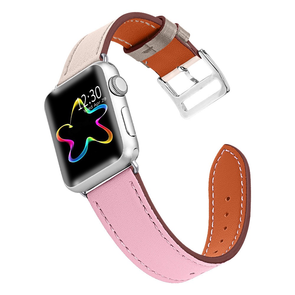 Dây Da Thời Trang 2 màu Phong Cách mới lạ cho APPLE WATCH Size 38/40/42/44 Sang trọng