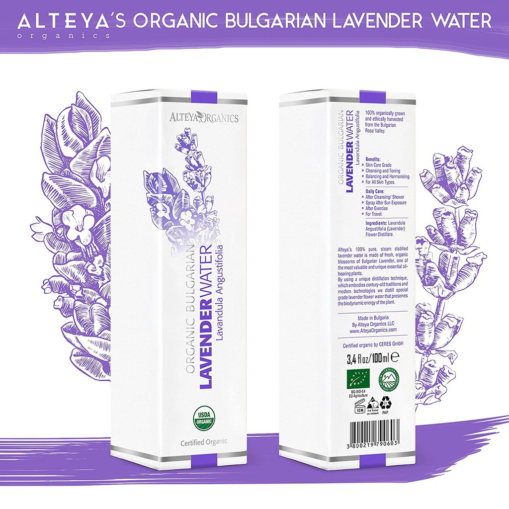 Nước Hoa Oải Hương Bulgaria Hữu Cơ - Organic Bulgarian Lavender Water