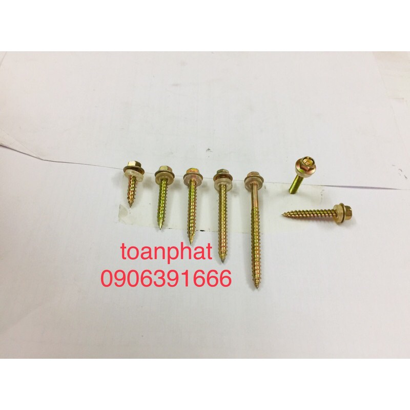 100g Vít bắn tôn gỗ | đầu lục giác đủ các size 3-4-5-6-7 cm