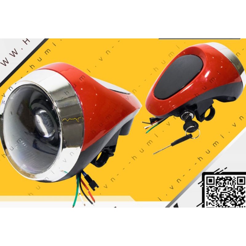Đầu đèn Milan xe đạp điện 48V 60v