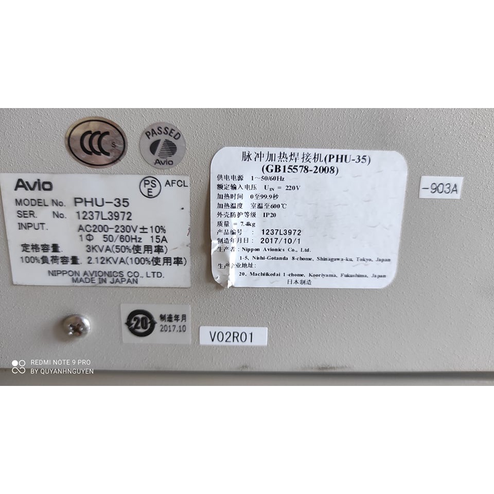 Biến áp hàn cell pin Avio NT-35và time Avio PHU-35