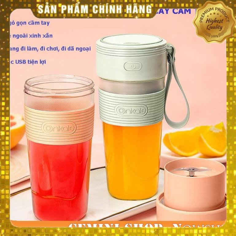 Máy xay sinh tố cầm tay 300ml G0309 Sạc USB ép trái cây mini kiêm cốc uống có tay xách dễ dàng vệ sinh CHIP SHOP