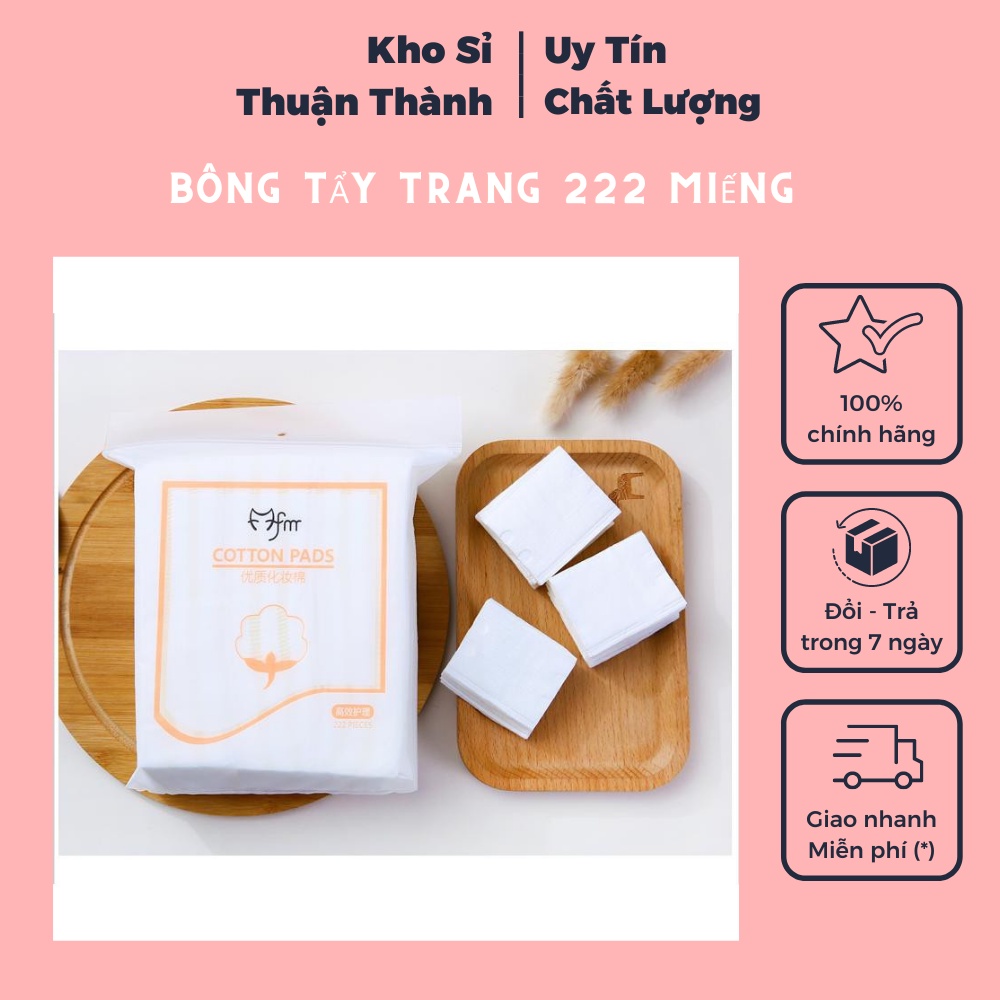 Bông tẩy trang 222 miếng Cotton pads mềm mịn - Bông tẩy trang 228 PCS siêu tiết kiệm (khosithuanthanh)