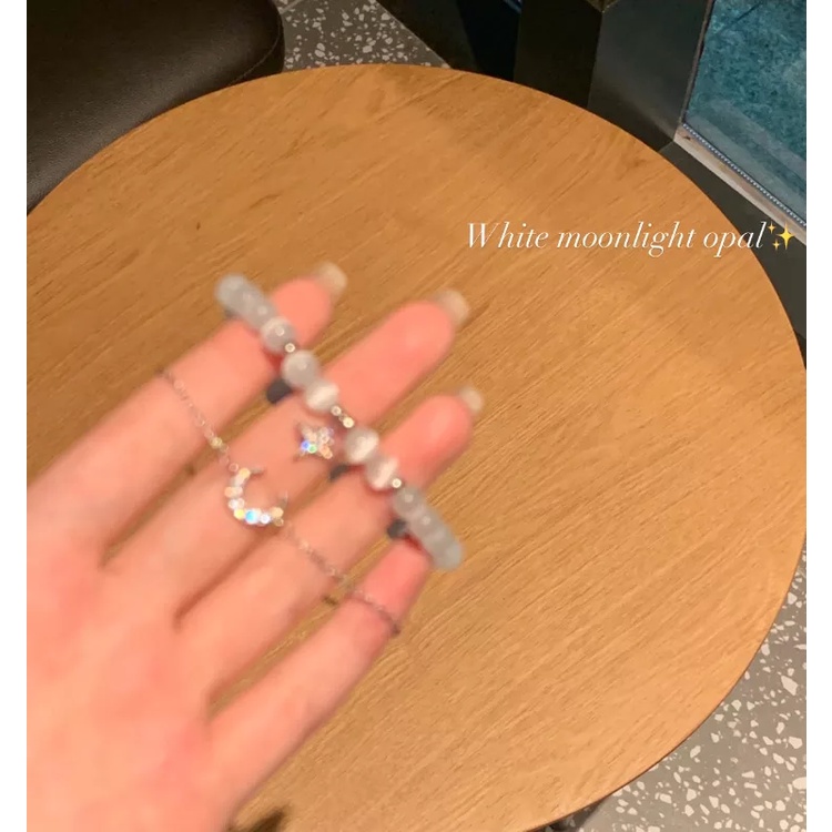 Cod Qipin Bộ Vòng Tay Trang Sức Chuỗi Hạt Mặt Trăng Ngôi Sao Phong Cách Hàn Quốc Thời Trang Mùa Hè