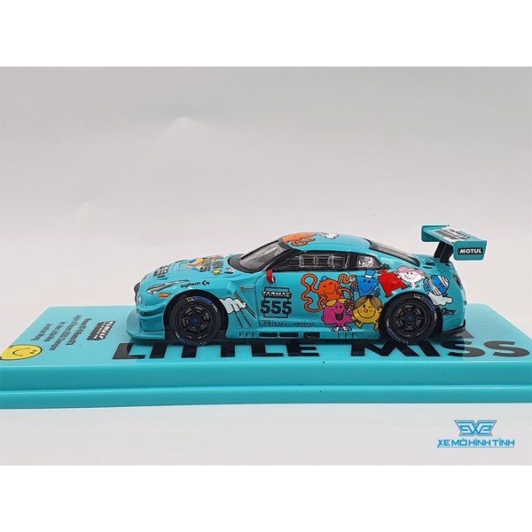 Xe Mô Hình Nissan GT-R Nismo GT3 Legion of Racers 2020 Champion Mr.Men Little Miss 1:64 Tarmac Works( Xanh Min Hoạt Hình