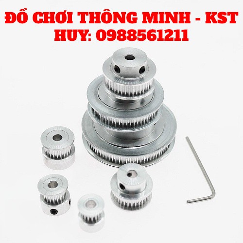 Puly GT2 các loại 16 20 30 36 40 60 răng - Lỗ 5mm và 8mm