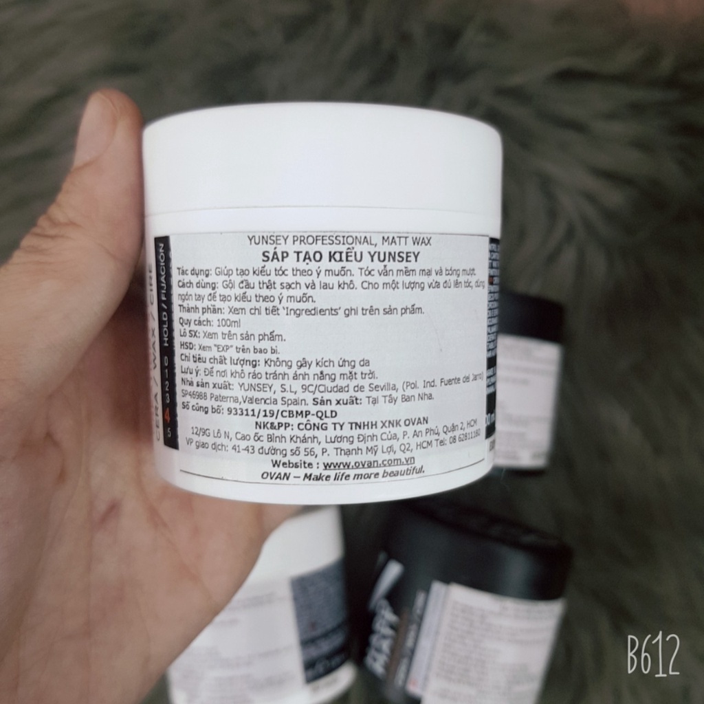 Sáp tạo kiểu tóc cứng/mềm Yunsey Hard Matt Wax 100ml