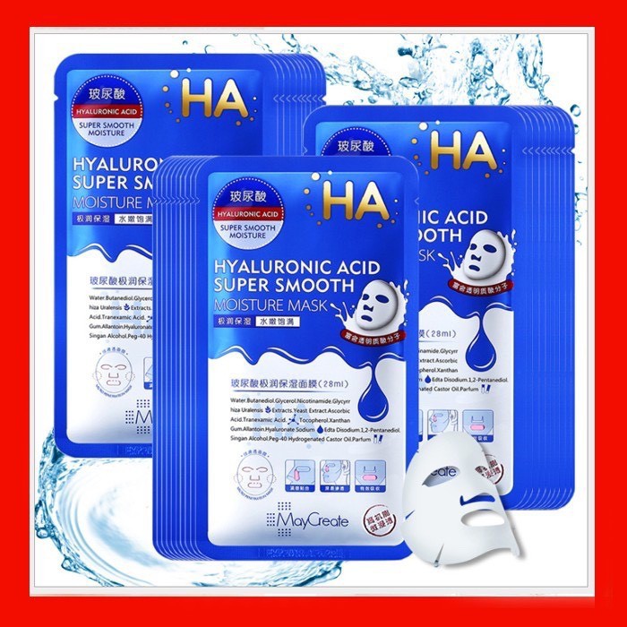 Mặt Nạ Nam Nữ Thoáng Mát HA M'aycreate Hyaluronic Acid Super Smooth Mask