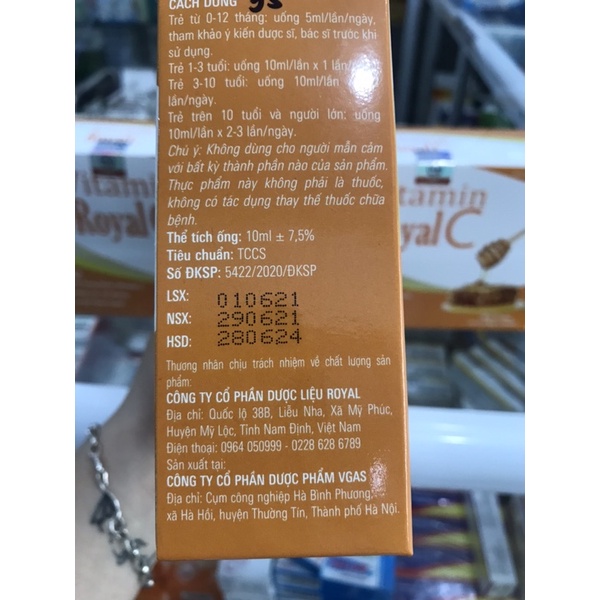 VITAMIN ROYAL C  - GIẢM TÌNH TRẠNG THIẾU VITAMIN C, TĂNG SỨC ĐỀ KHÁNG, GIÚP CƠ THỂ KHOẺ MẠNH