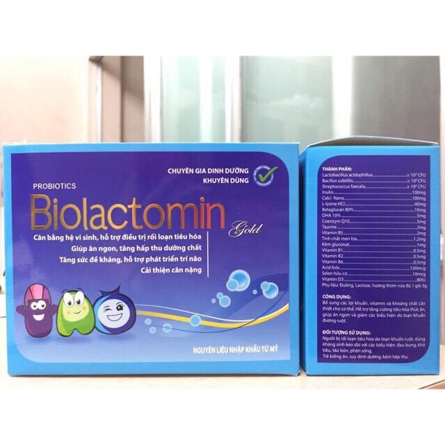 CỐM VI SINH BIOLACTOMIN GOLD - CÂN BẰNG HỆ TIÊU HÓA ĐƯỜNG RUỘT, CHỐNG TÁO BÓN