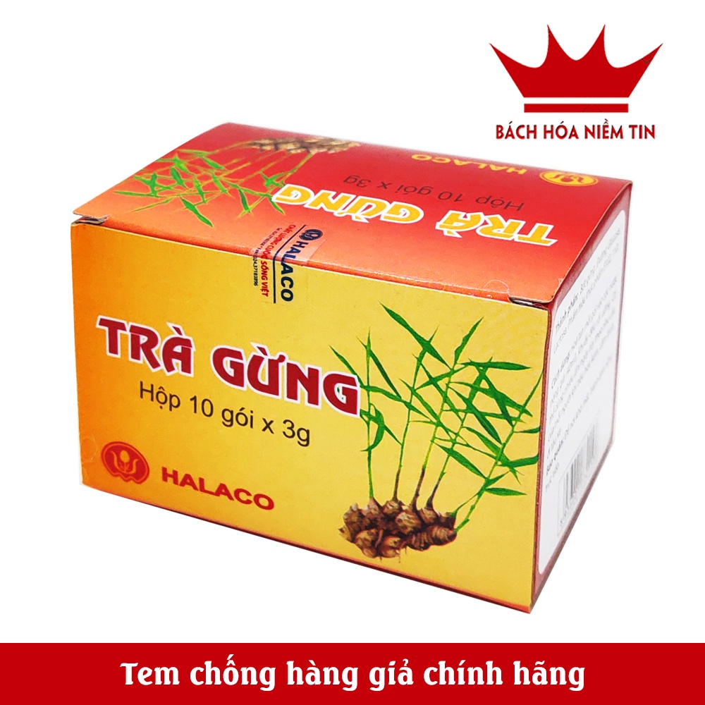 Trà gừng nguyên chất - giúp làm ấm cơ thể, giảm mệt mỏi do giảm huyết áp, tăng cường sức đề kháng - Hộp 10 gói