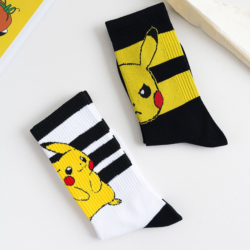 Vớ Cotton Họa Tiết Pikachu Đáng Yêu Unisex