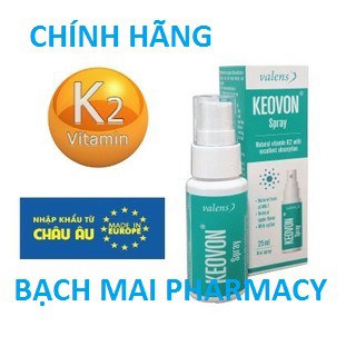 (CHÍNH HÃNG) Xịt Keovon Spray, Bổ sung Vitamin K2 (MK7) dạng xịt hỗ trợ hấp thu nhanh canxi vào xương