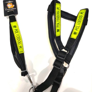 Dây dắt chó Police dù ( yếm + dây dắt)