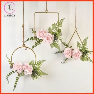 Vòng hoatrang trí phông đám cưới, sự kiện, sinh nhật, vòng hoa tường, treo cửa khung kim loại nhiều mẫu