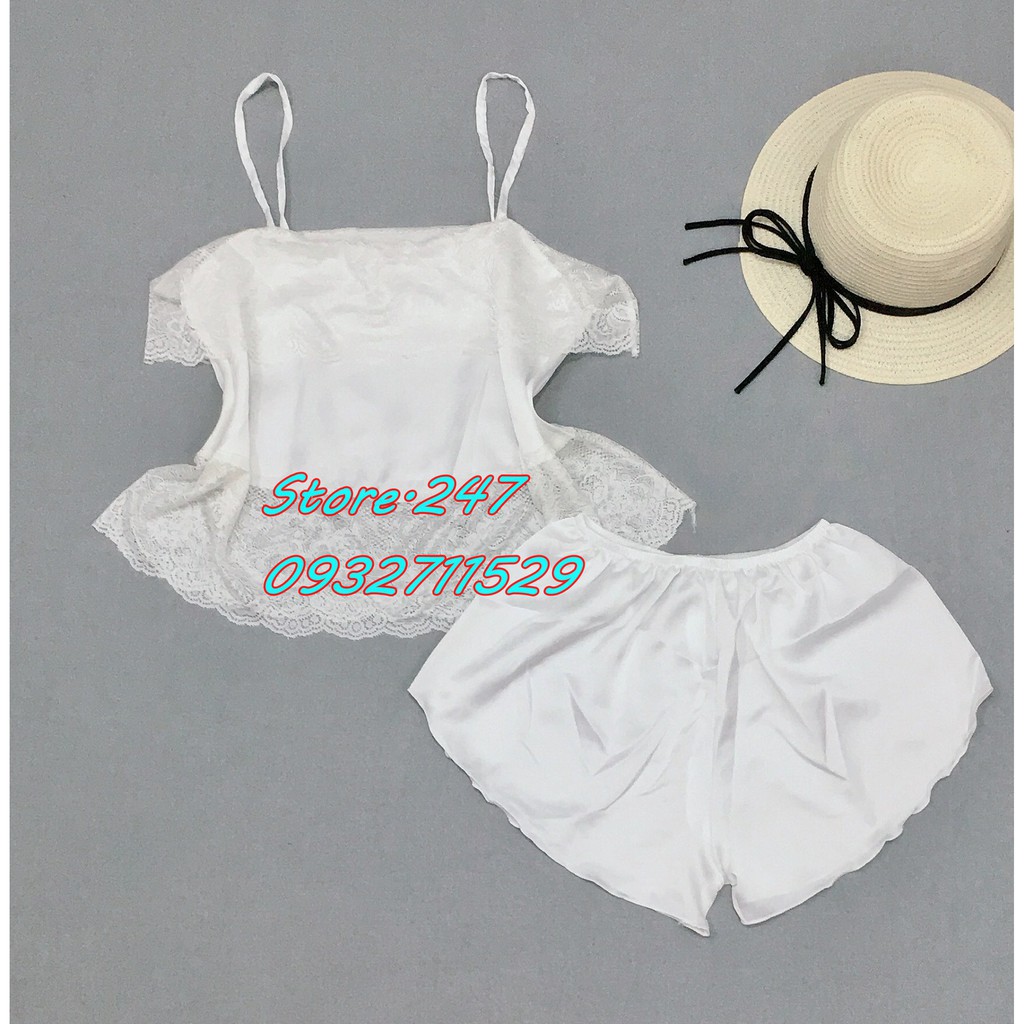 [Size 40-55kg] Bộ mặc nhà Phi satin siêu cưng mát mịn không nhăn thích hợp mặc ngủ mặc nhà bao đẹp. | BigBuy360 - bigbuy360.vn