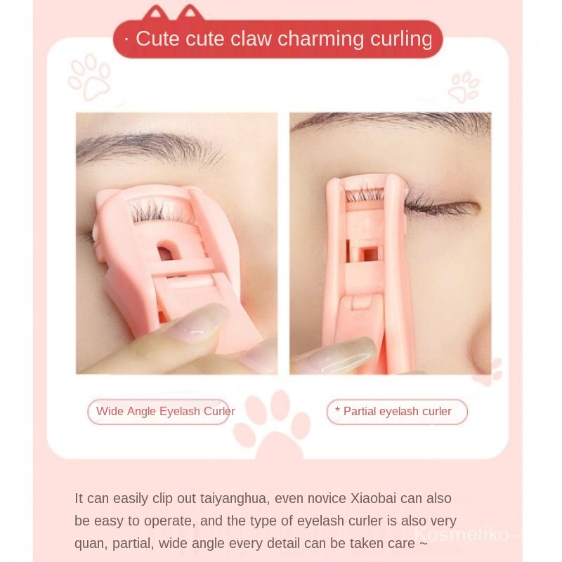 Dụng cụ uốn cong lông mi tự nhiên thiết kế hình chân mèo dễ thương