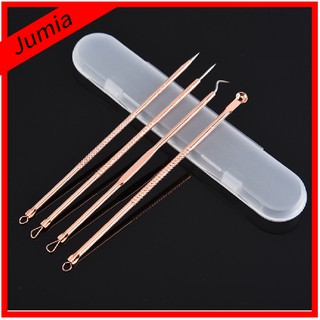 Hộp 4 cây nặn mụn inox với 8 đầu chuyên dùng nặn mụn