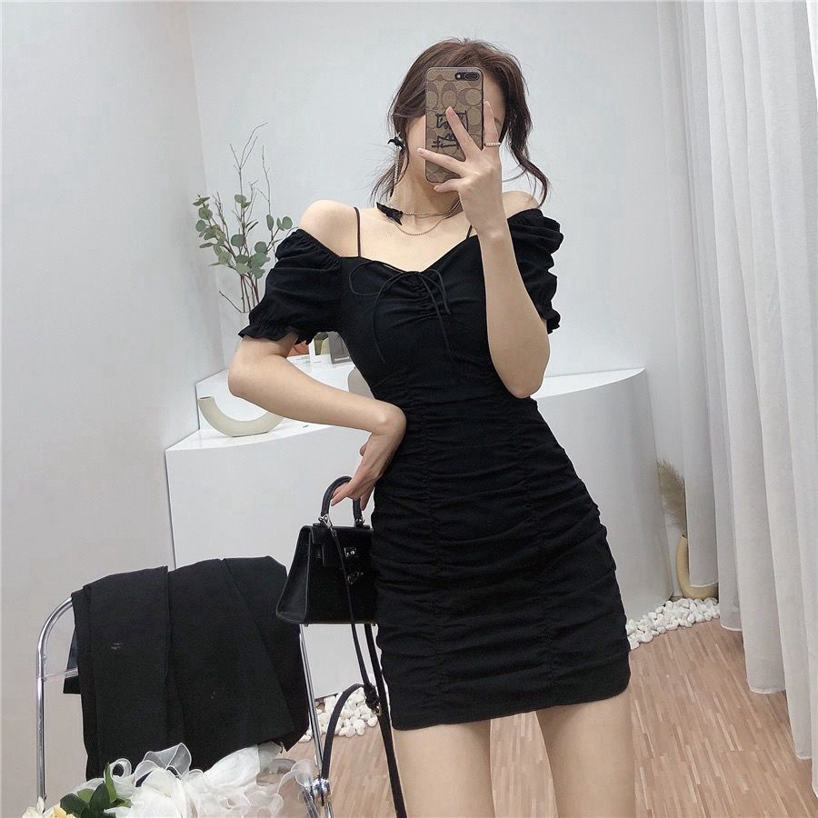 Đầm Nữ Dáng Chữ A Hở Vai Thời Trang Quyến Rũ