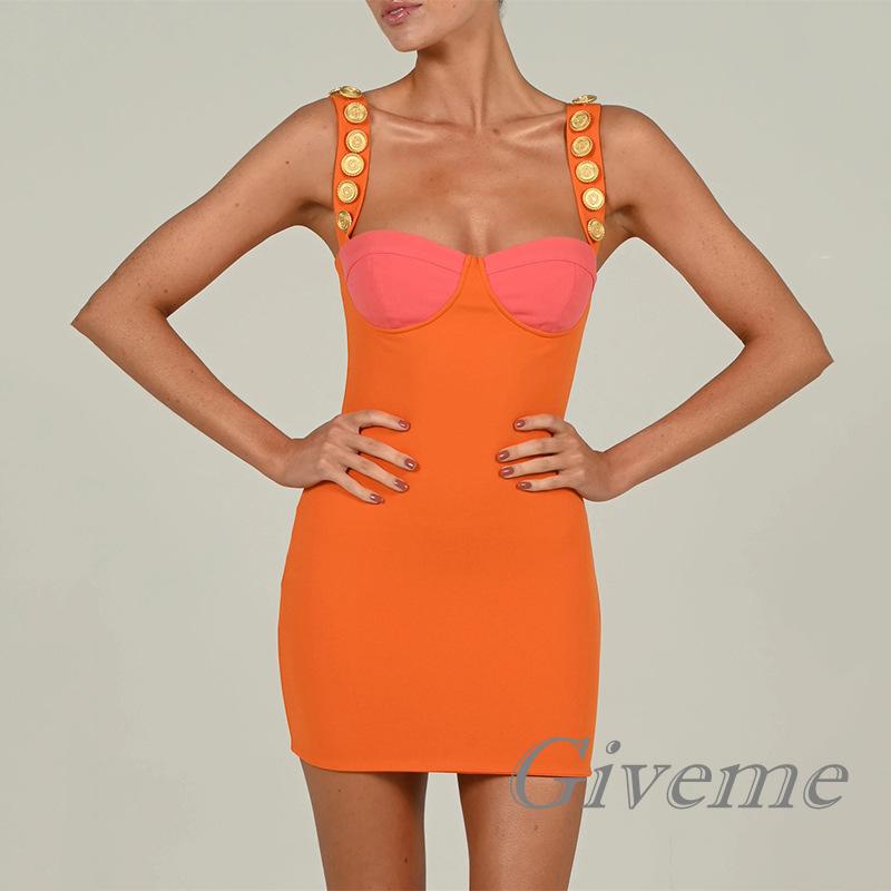 Givenme Đầm Dài / Ngắn Không Tay Hở Lưng Thời Trang Cho Nữ