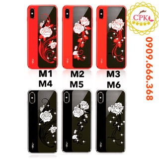 Mẫu ốp iPhoneX hoa văn đính đá New Design 2018 (HÀNG CHẤT LƯỢNG CAO)