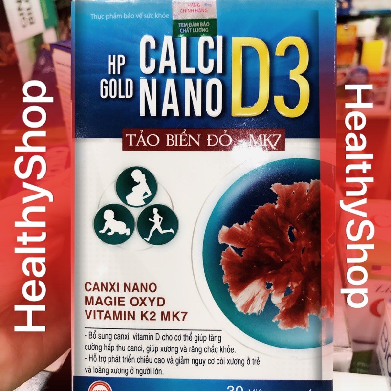 Calci nano D3 tảo biển đỏ MK7 bổ sung canci cho xương