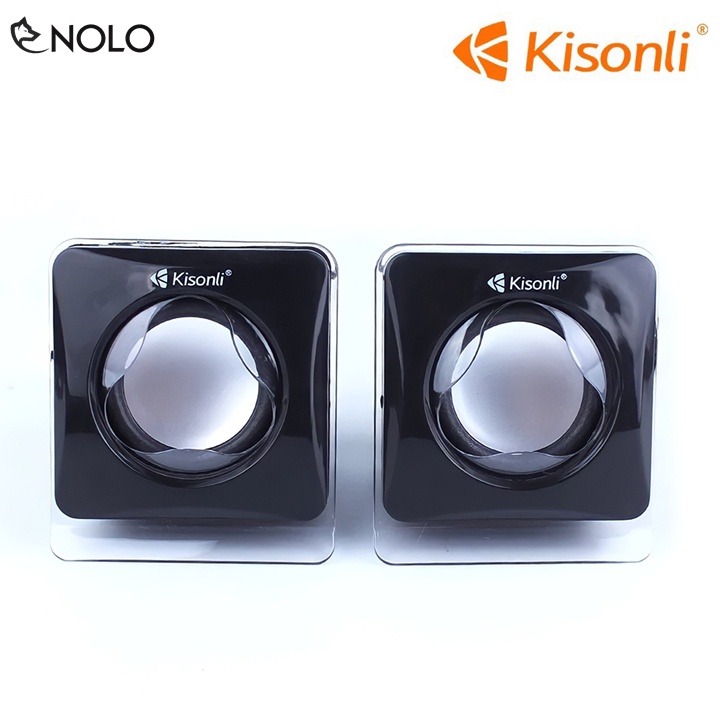 Loa Vi Tính 2 Cái 2.0 Kisonli Model V410 Công Suất 3W x 2 Loa Nguồn USB 5V