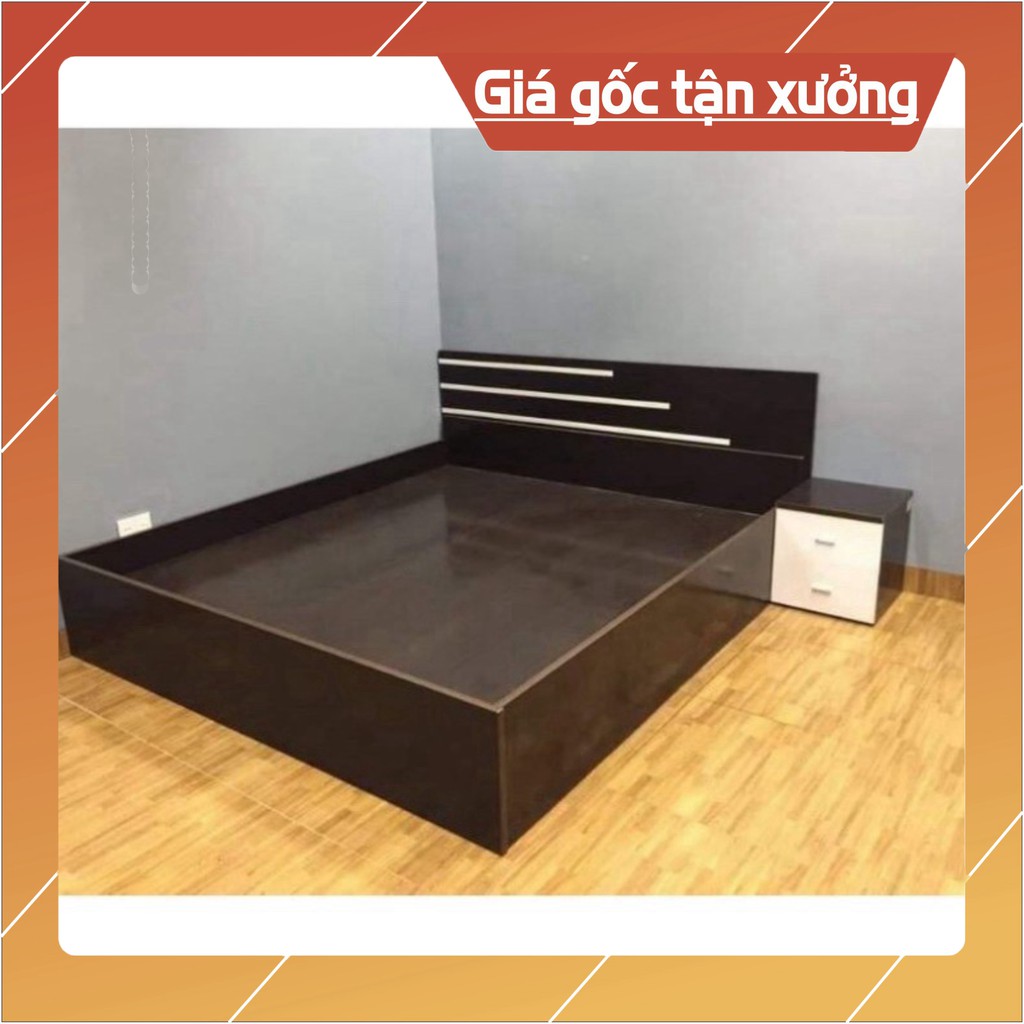 [Chỉ Ship HN] Giường ngủ nhựa Đài Loan kích thước 2M2x2M có 2 ngăn kéo bền đẹp tiện lợi Freeship