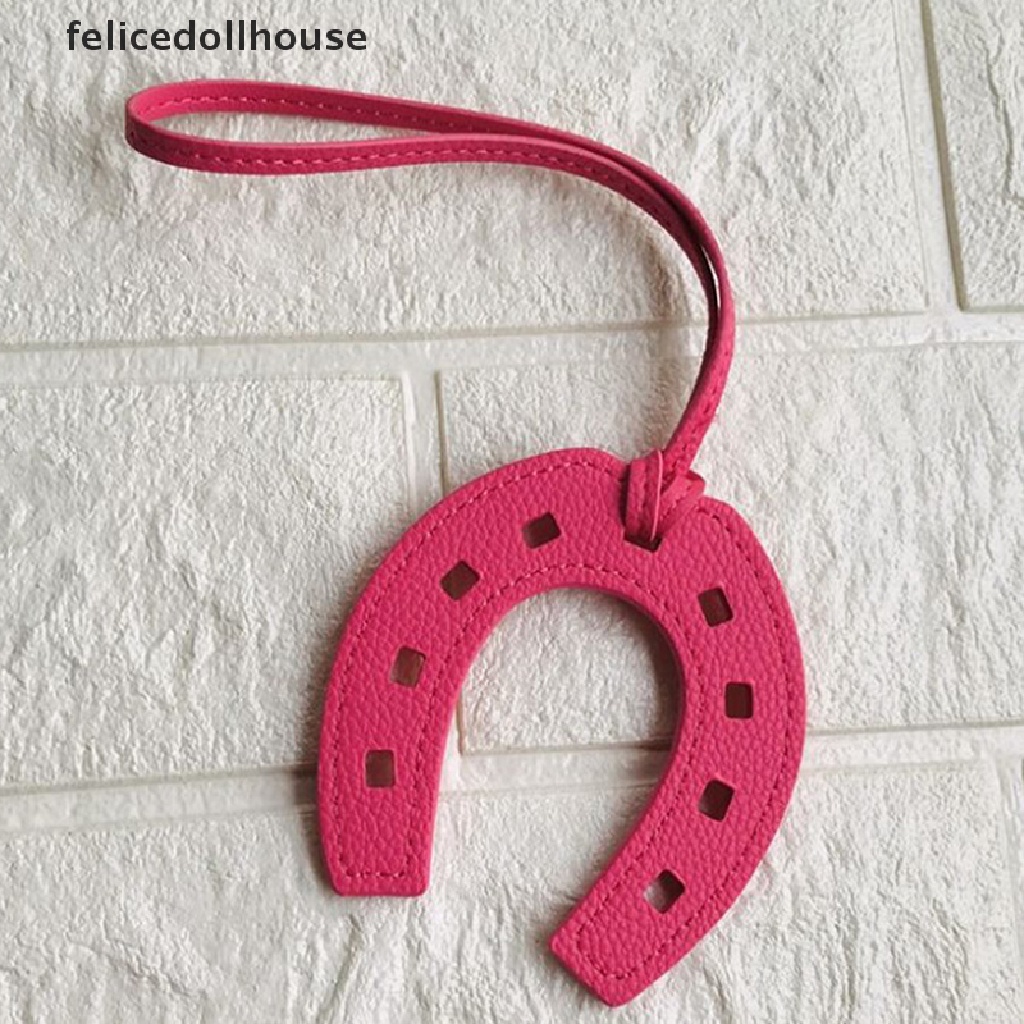 Móc Khóa Túi Xách Da PU Hình Móng Ngựa Hoof Horseshoe [VN]