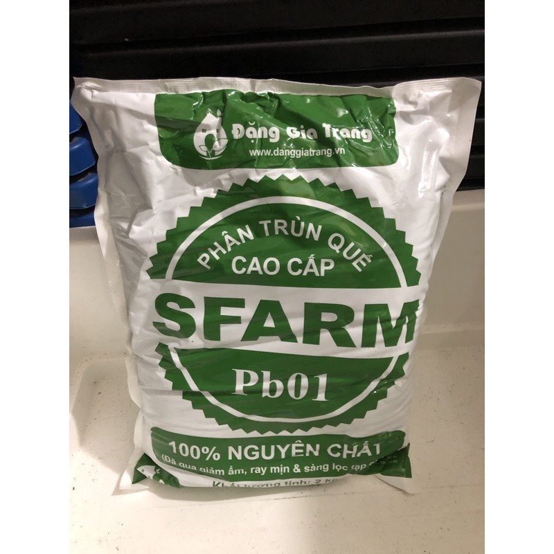 Phân bón Hữu cơ cao cấp / Trùn quế Sfarm 2 kg