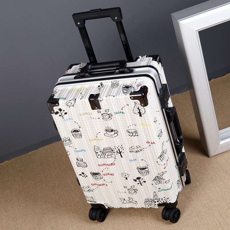 ♠ Vali hành lý nữ 20 inch trường hợp xe đẩy bánh xe phổ thông hành lý có giá trị cao hộp mật khẩu mạnh mẽ và bền