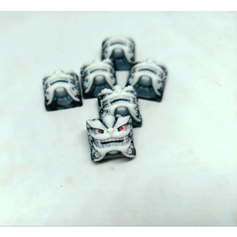 Keycap Shishi Clone tone trắng đen trang trí bàn phím cơ gaming
