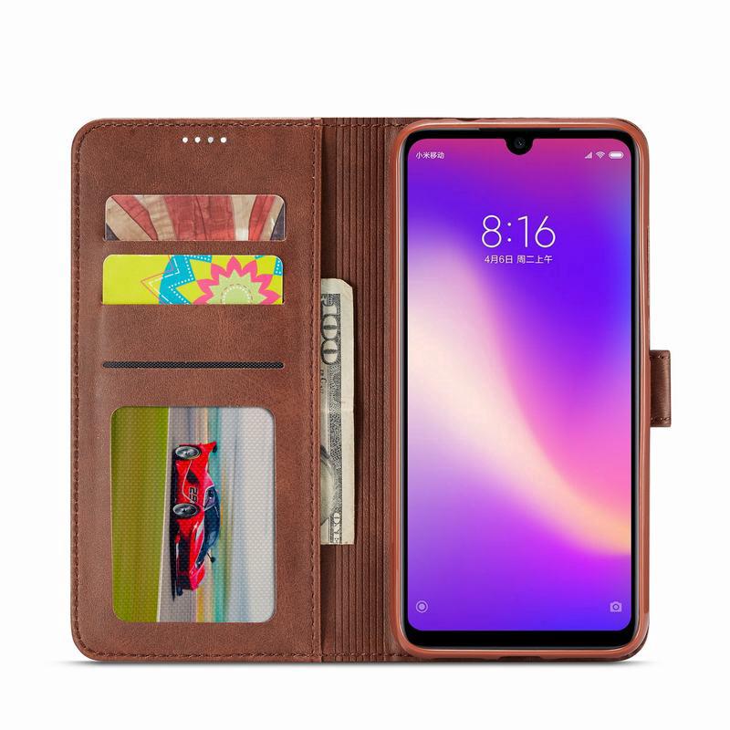 Ốp lưng da PU gập nút nam châm cho Xiaomi Redmi Note 7 / Note 7 Pro