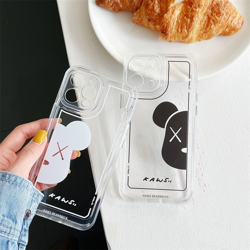 Ốp Điện Thoại Trong Suốt In Hình Gấu Hoạt Hình Cho iPhone 7+ 8+ 8 7 Plus 11 12 13 Pro MAX X XS MAX XR