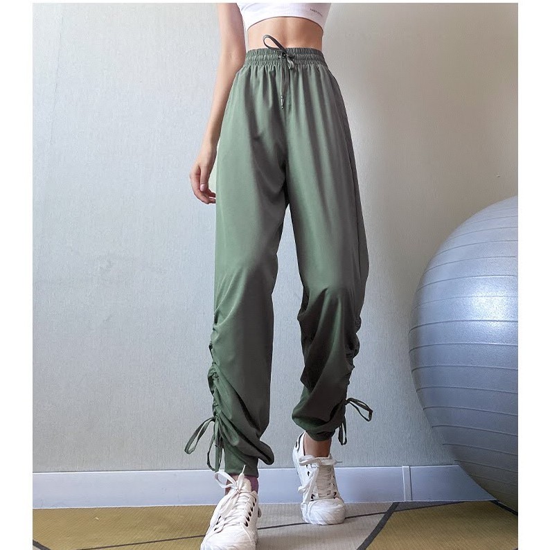 Quần dài jogger vải dù tập gym zumba dance dây rút Đồ tập Rẻ Mà Đẹp Shop Gymstore 287