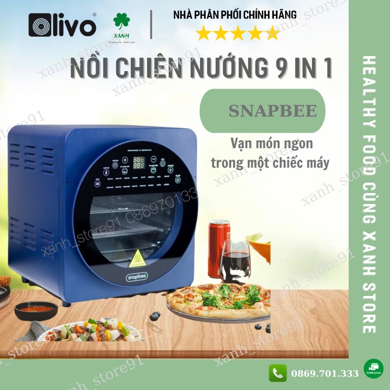 NỒI CHIÊN NƯỚNG SNAPBEE 14L🔥𝐌𝐀̂̃𝐔 𝐌𝐎̛́𝐈 𝐍𝐇𝐀̂́𝐓 𝟐𝟎𝟐𝟏1🔥 nồi chiên không dầu đa năng, kiêm làm bánh, sấy khô, rang hạt