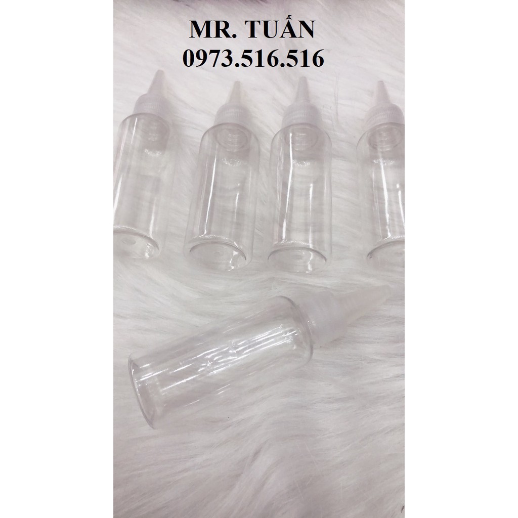 Chai Pet  ( nắp bằng 100ml ) đựng nước vệ sinh mi 100ml _dụng cụ nối mi_Mr.Tuấn